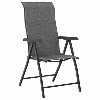 Tuinstoelen 8 st inklapbaar poly rattan grijs