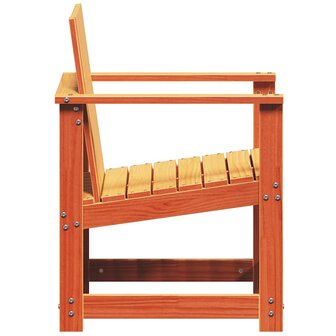 3-delige Loungeset massief grenenhout wasbruin