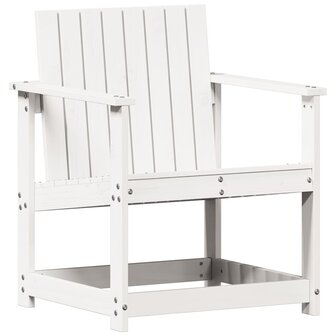 3-delige Loungeset massief grenenhout wit