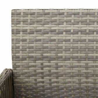 Tuinbarkrukken 2 st poly rattan grijs