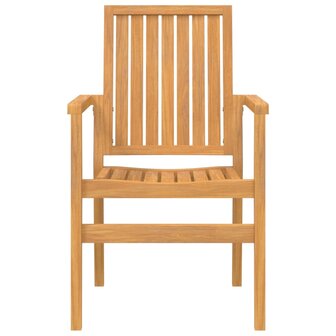 Tuinstoelen stapelbaar 4 st 56,5x57,5x91 cm massief teakhout