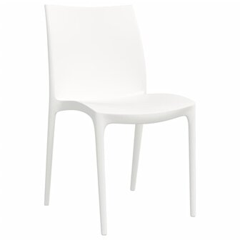 Tuinstoelen 2 st 50x46x80 cm polypropeen wit
