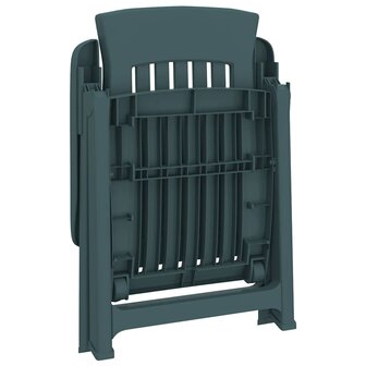 Tuinstoelen 2 st verstelbaar PP groen