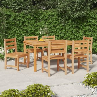 Tuinstoelen 6 st massief teakhout