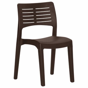 Tuinstoelen 2 st polypropeen mokkakleurig