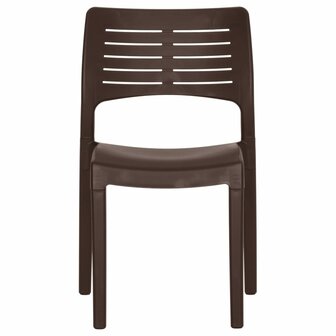 Tuinstoelen 2 st polypropeen mokkakleurig