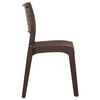 Tuinstoelen 2 st polypropeen mokkakleurig