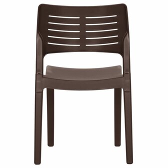 Tuinstoelen 2 st polypropeen mokkakleurig