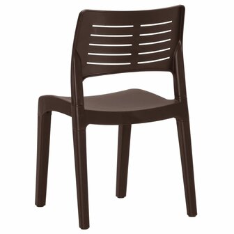 Tuinstoelen 2 st polypropeen mokkakleurig