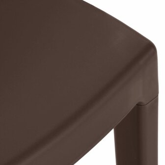 Tuinstoelen 2 st polypropeen mokkakleurig