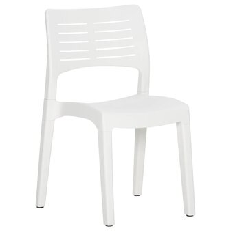 Tuinstoelen 2 st polypropeen wit