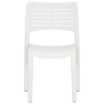 Tuinstoelen 2 st polypropeen wit