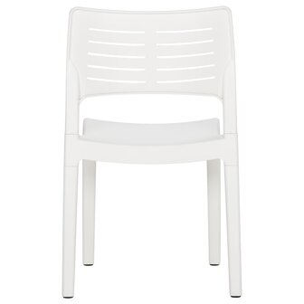 Tuinstoelen 2 st polypropeen wit