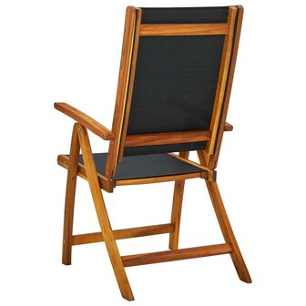 Tuinstoelen inklapbaar 6 st massief acaciahout en textileen