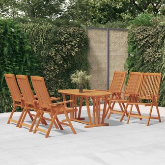 Tuinstoelen 6 st inklapbaar massief eucalyptushout