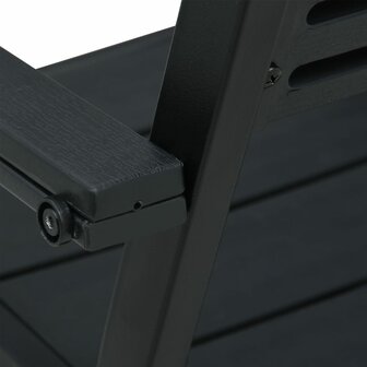 Tuinstoelen 4 st hout-look HDPE zwart