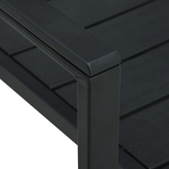 Tuinstoelen 4 st hout-look HDPE zwart