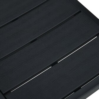 Tuinstoelen 4 st hout-look HDPE zwart