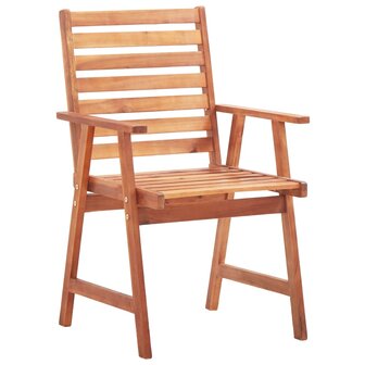 Tuinstoelen 3 st massief acaciahout