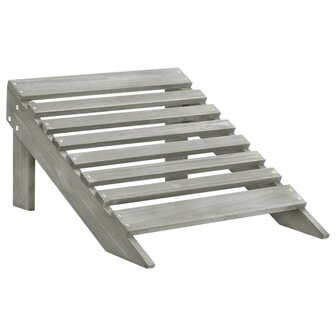 Tuinstoel met voetenbank hout grijs