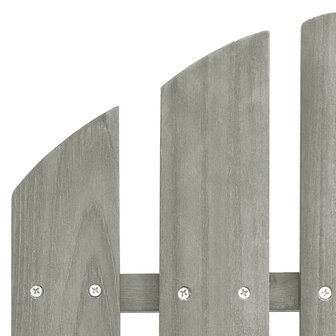 Tuinstoel met voetenbank hout grijs