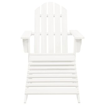 Tuinstoel met hocker hout wit