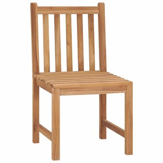 Tuinstoelen 2 st massief teakhout