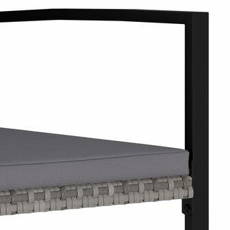 Tuinstoelen 4 st poly rattan grijs