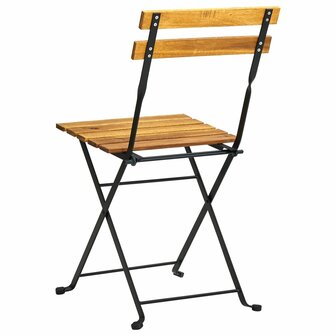 Bistrostoelen inklapbaar 4 st massief acaciahout