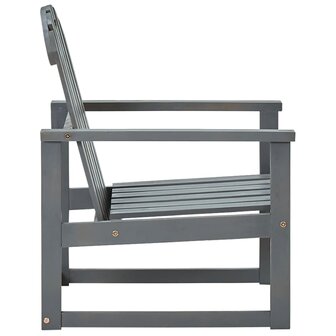 Tuinstoelen 2 st massief acaciahout grijs