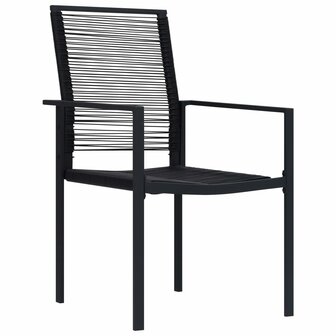 Tuinstoelen 4 st PVC-rattan zwart