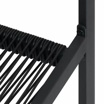 Tuinstoelen 4 st PVC-rattan zwart