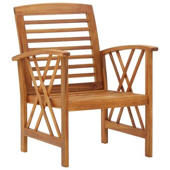 Tuinstoelen 2 st massief acaciahout