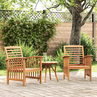 Tuinstoelen 2 st massief acaciahout