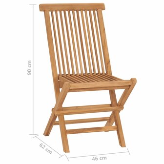 Tuinstoelen 6 st inklapbaar massief teakhout