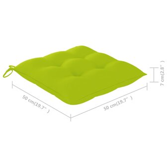Tuinstoelen 4 st met kussens massief teakhout