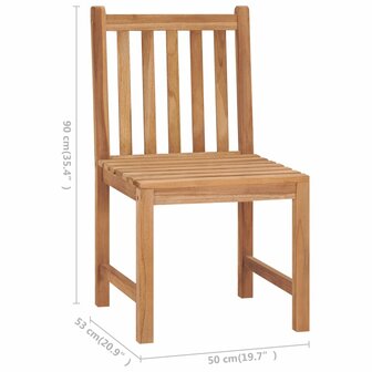 Tuinstoelen 4 st met kussens massief teakhout