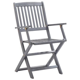 Tuinstoelen 6 st inklapbaar massief acaciahout