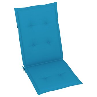 Tuinstoelen 4 st verstelbaar met kussens massief acaciahout