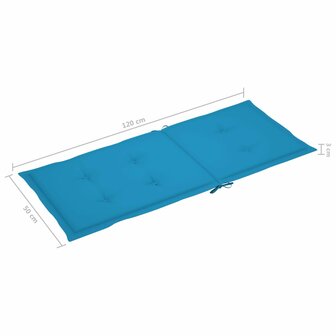 Tuinstoelen 4 st verstelbaar met kussens massief acaciahout