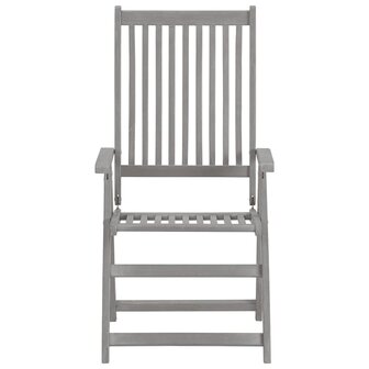 Tuinstoelen 2 st verstelbaar met kussens massief acaciahout