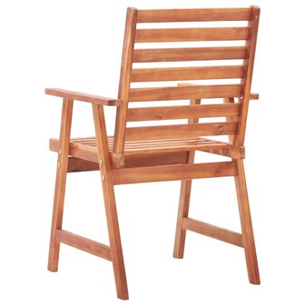 Tuinstoelen 3 st met kussens massief acaciahout