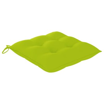 Tuinstoelen 2 st met kussens massief teakhout
