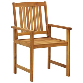 Tuinstoelen 2 st met kussens massief acaciahout