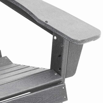 Adirondack-stoel Lichtgrijs 74 x 82 x 92cm HDPE