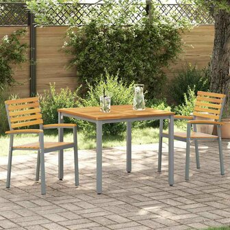 Tuinstoel 2 pcs Bruin 56 x 57 x 87cm Massief acaciahout