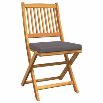 Opvouwbare stoel met kussen 6 pcs Grijs 49 x 57,5 x 92cm