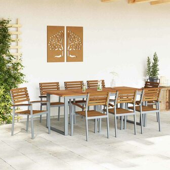 Tuinstoel 8 pcs Bruin 56 x 57 x 87cm Massief acaciahout