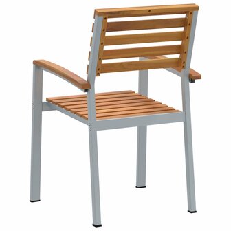 Tuinstoel 8 pcs Bruin 56 x 57 x 87cm Massief acaciahout