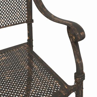 Tuinstoel 2 pcs Brons 55 x 56.5 x 91cm Aluminium